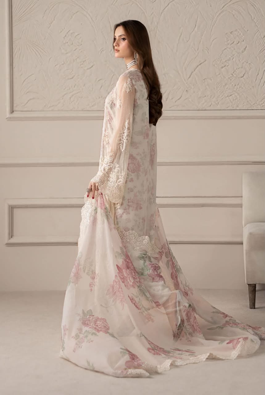 Maria B Luxury Chiffon Embroidered Dress